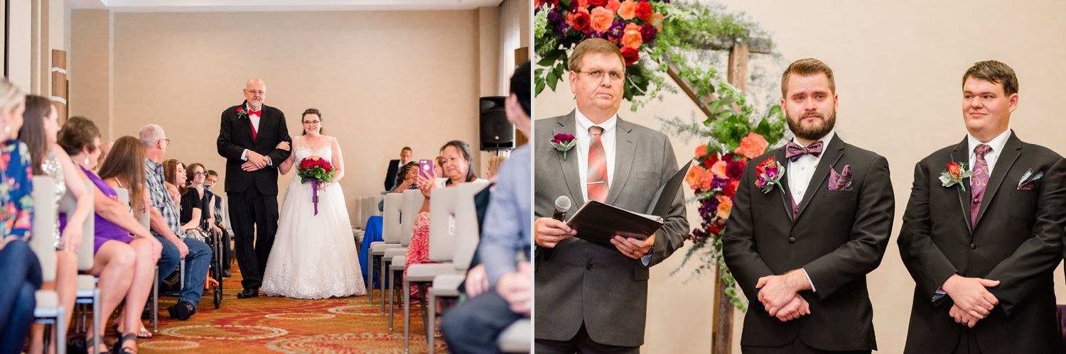 Indoor Ceremony at Dallas Marriott Quorum Wedding Photos