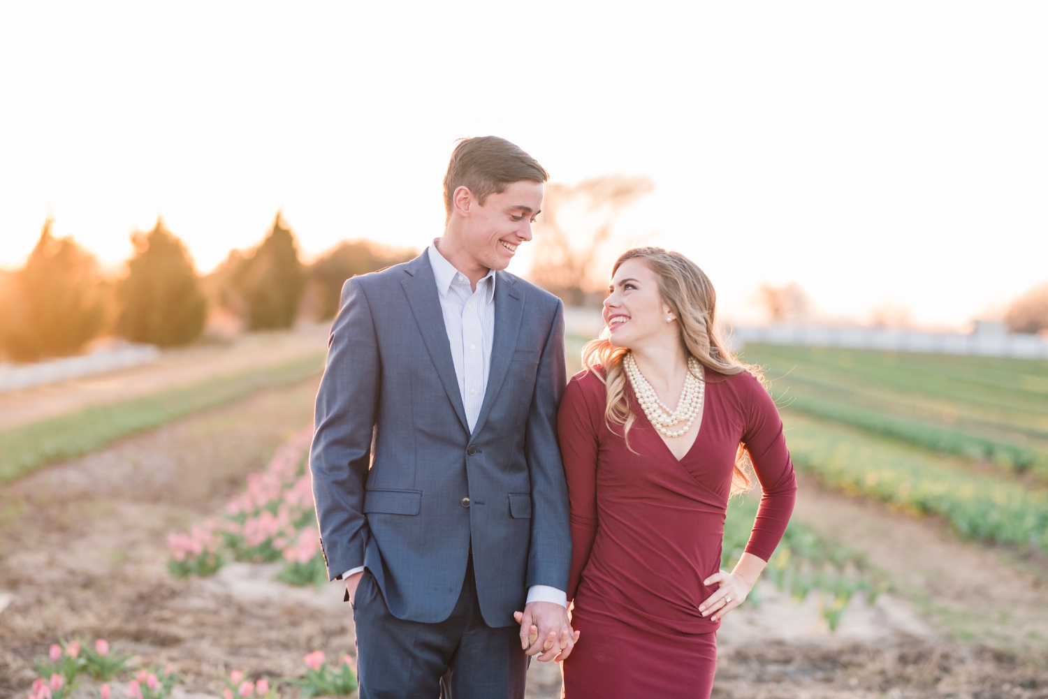 Engagement Session in Dallas with Flowers
