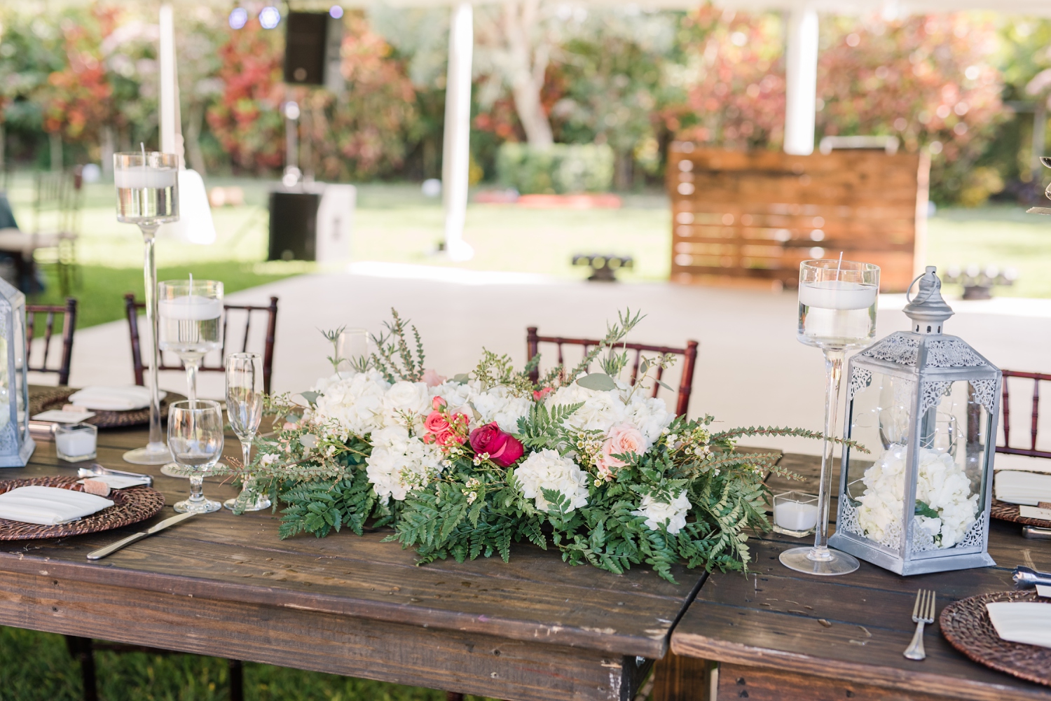 Outdoor Tented Garden Wedding Reception in Miami